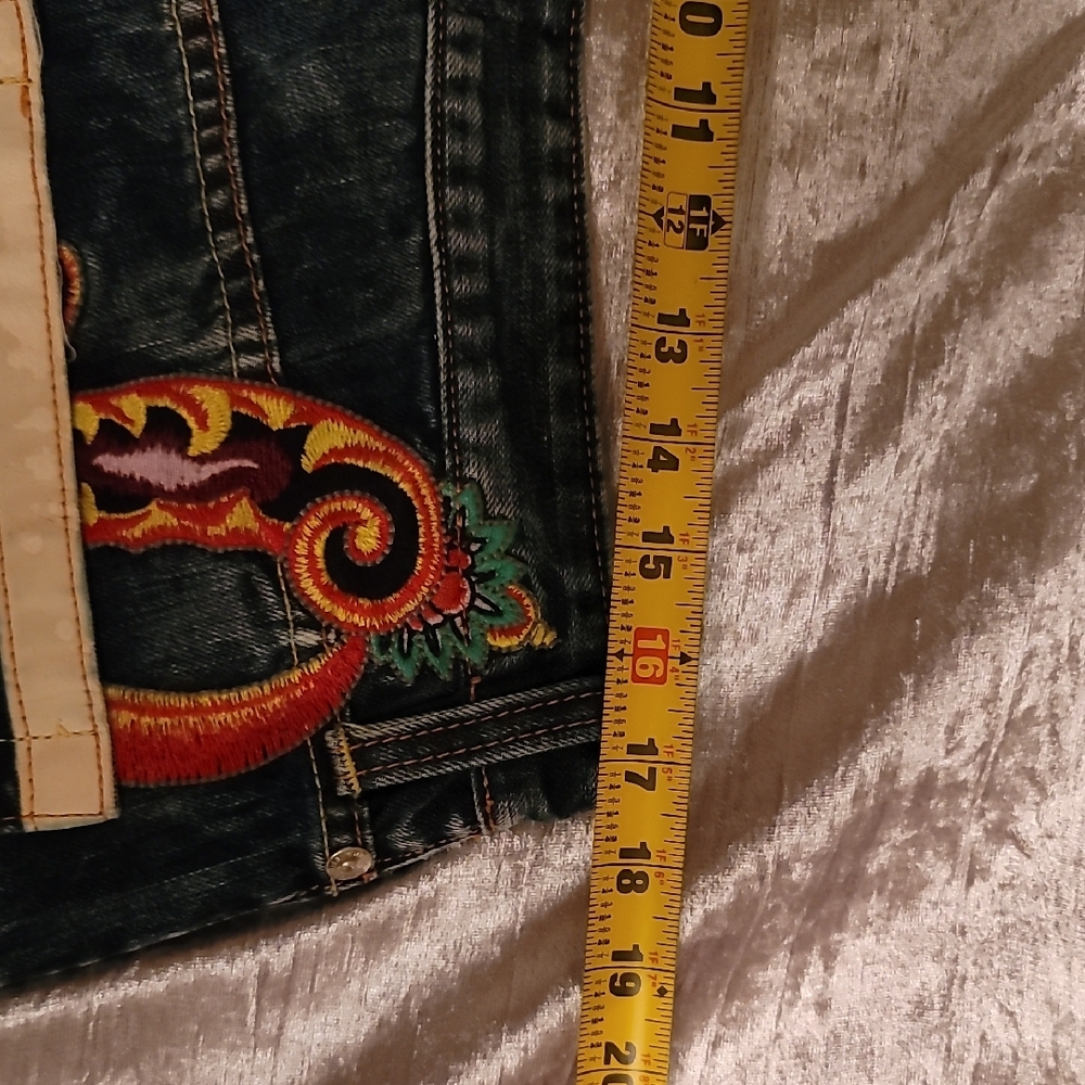 (Rare) Christian Audigier Men's 36 Blue Jeans - Picture 13 of 16